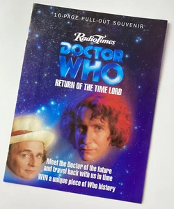 Radio Times 1996 Doctor Who - Return of the Time Lord - 16-Page Pull-out Special - Foto 1 di 9