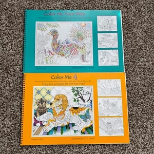 Lot of 2 | Adult Coloring Books by Pamela Smart Animals A-Z and Color Me 4 - Picture 1 of 23