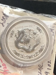 Australia 2000 un dólar km 424 .999 dragón plata pura - ¡moneda gema! - Imagen 1 de 2