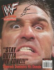 AM541 Ken Shamrock signed Vintage WWF  Wrestling Magazine   w/COA