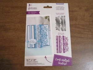 GEMINI PAPERCRAFT DIE EDGEABLES ELEGANT FLOWERS & SWIRLS - Picture 1 of 2