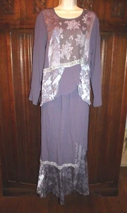 Spencer Alexis skirt top set outfit M/L/10 purple holiday mother of bride dress - Picture 1 of 12