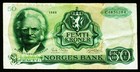 NORWEGEN. 50 Kroner 1969. 37a.