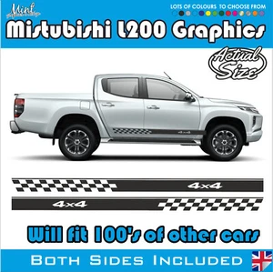 Calcomanías pegatinas gráficos 14 para camión todoterreno Mitsubishi L200 4x4 rayas bárbaras - Imagen 1 de 4