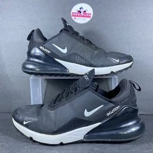 Nike Air Max 270 Black White Spikeless Golf Shoes CK6483-001 Men’s - Sz 9.5 - Picture 1 of 10