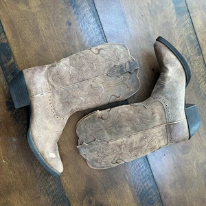 Justin Stiefel Damen Größe 8B Braun Leder Western Cowboystiefel Bestickt L2561 - Bild 1 von 12