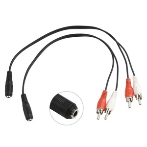 2X 3.5mm Audio To 2 Cable 1/8 Stereo Female To 2Male Y Splitter Aux New - Afbeelding 1 van 19
