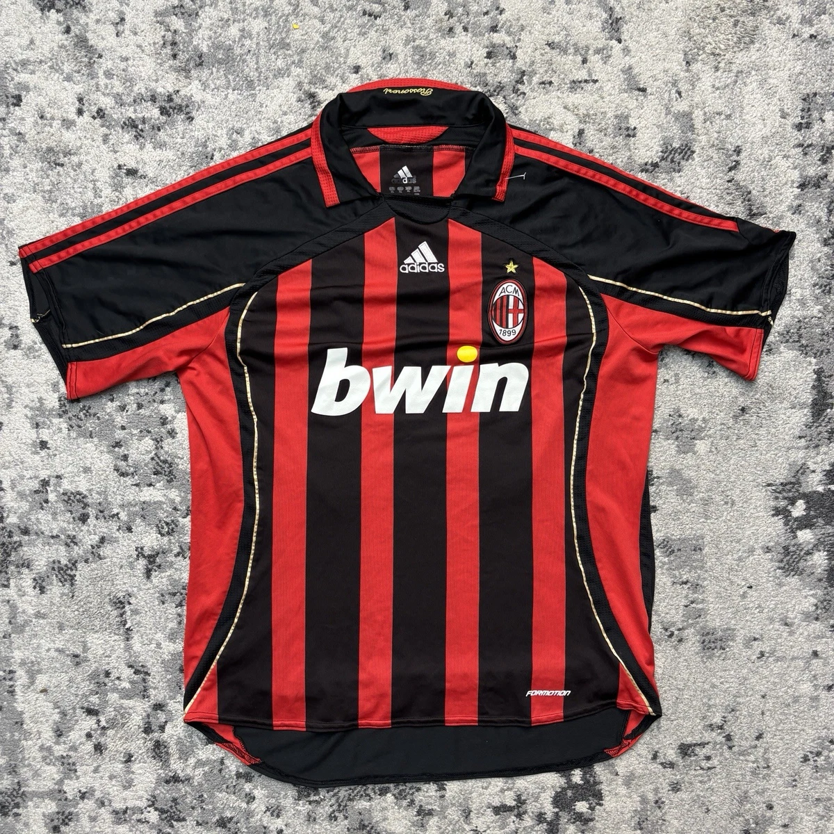 Adidas AC Milan 06/07 Ronaldinho #80 Soccer Football Futbol Jersey