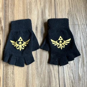 Seltene Zelda Skyward Sword Fingerlose Handschuhe | All Black | Nintendo 2015 - Bild 1 von 13