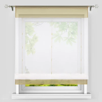 Raffrollo Transparent Raffgardinen mit Tunnelzug Einfarbig Küchengardinen Modern - Bild 1 von 4