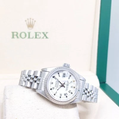 Rolex 26mm Oyster Perpetual Blanco Dama Romana Datejust REF: 69174 (Serie W) Foto 1 de 4