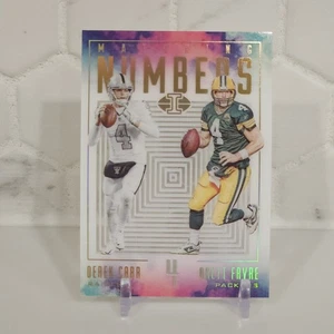 2017 Panini Illusions #MN-4 "Matching Numbers" Brett Favre Derek Carr ACETATE - Picture 1 of 2