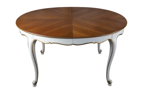 Vintage Kindel Belvedere Collection Cherry French Provincial Dining Table 102" Cover