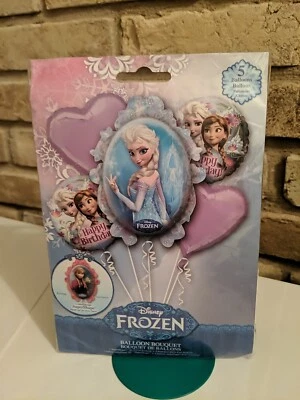  Disney Frozen - "Happy Birthday " SuperShape Helium Foil Balloon Bouquet - Image 1 of 2