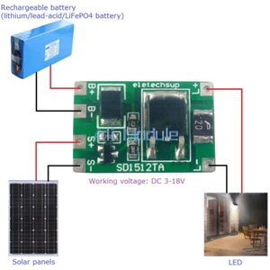 0.5A 1A 2A Solar String Light Board Control Controller Circuit Switch Module NEW - Picture 1 of 9