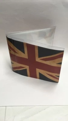 Plastic wallet/Jacket for Disabled Blue Badge - VINTAGE UNION JACK