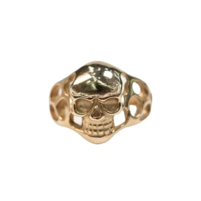 9ct 9k Yellow Gold Skull Head Men’s Ring Size Z+3. Brand New - Image 1 of 4