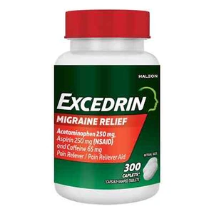 Excedrin Migraine Headache Relief Caplets, Pain Reliever Aid, 300 Count - Picture 1 of 5