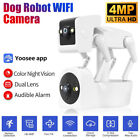 4MP Dual Lens Robot Binocular Wifi IP Surveillance Camera 2-way audio Alarm