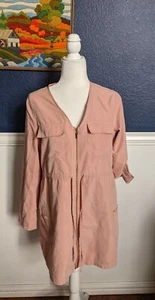 MINKPINK Pink Blush Suede Dress w/ Pockets Sz Medium M $168 - Picture 1 of 9