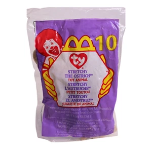 1999 McDonald's #10 Ty Beanie Babies Stretchy The Ostrich 6" Plush - Sealed - Picture 1 of 3