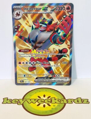 Incineroar ex 187/162 Sv05: Temporal Forces Holo | FULL ART | NEAR MINT | NM 🥝 - Image 1 of 2