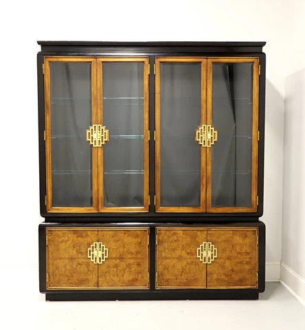 CENTURY Chin Hua by Raymond Sobota Asian Chinoiserie Dual China Display Cabinet Cover