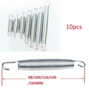 10Pcs Solid Trampoline Springs Heavy Duty 4.5inch Bounce Bed Kit Steel - Picture 1 of 16