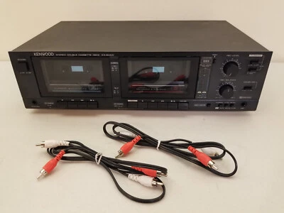 Cubierta de casete estéreo doble KENWOOD modelo KX-644W de colección de los años 80 ¡FUNCIONA! Foto 1 de 4