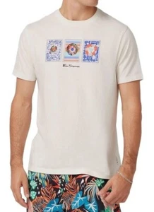 Ben Sherman Men's Vacation Stamp T-Shirt Crew Neck Short Sleeve Cotton Tee New - Picture 1 of 23