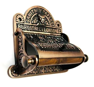 Bury St London Victorian Cast Iron Antique Wall Mounted Toilet Roll Paper Holder - Picture 1 of 4