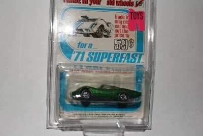 MATCHBOX SUPERFAST #45 FORD GROUP 6, DARK GREEN, CLEAR GLASS, NEW IN RARE PACK - Image 1 of 4
