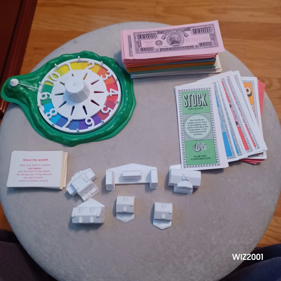 1982 Game Of Life Replacement Wheel 6x Building  Money Insurance Stock Card Etc - Image 1 of 4