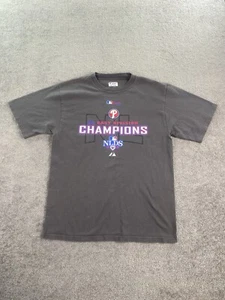 Philadelphia Phillies Shirt Men Medium Gray Majestic NL East Champions 2008 Logo - Picture 1 of 9