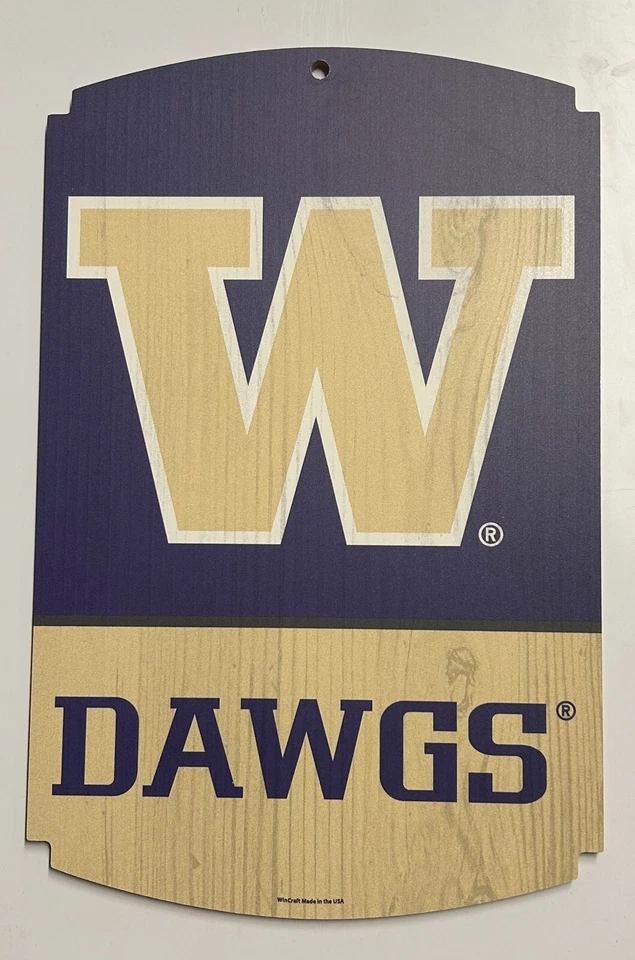 Washington Huskies Sign 11" X 17" Wood Sign - Image 1 of 1