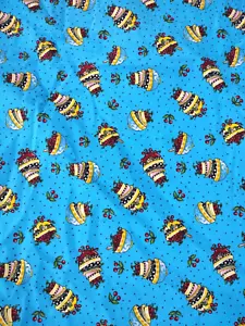 Mary Engelbreit Blue Bowls & Cherries Sewing Fabric 18" L x 23 1/2" W From 2010 - Picture 1 of 5