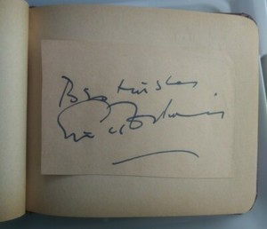 Eric Portman Actor Signed Album page 1956