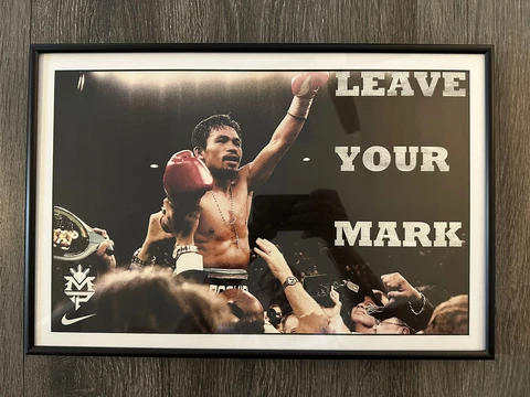 Manny Pac-Man Pacquiao Nike Leave Your Mark 12x18 Framed Poster Cover