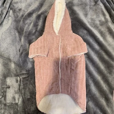 Pink Faux Fur Lined Soft Dog Coat Jacket Size M/L - Imagem 1 de 4