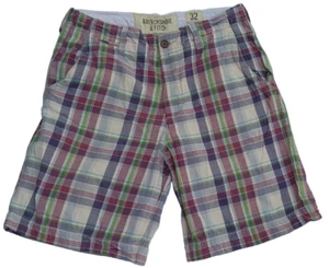 ABERCROMBIE & FITCH MENS COTTON CHECK SHORTS SIZE 32 Waist 32 - Picture 1 of 6