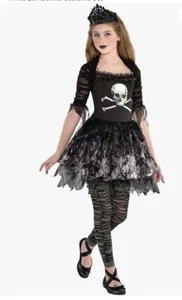 Skull Ballerina Girls Child Medium 8-10 Gothic Zombie Dancer Halloween Costume - Picture 1 of 2