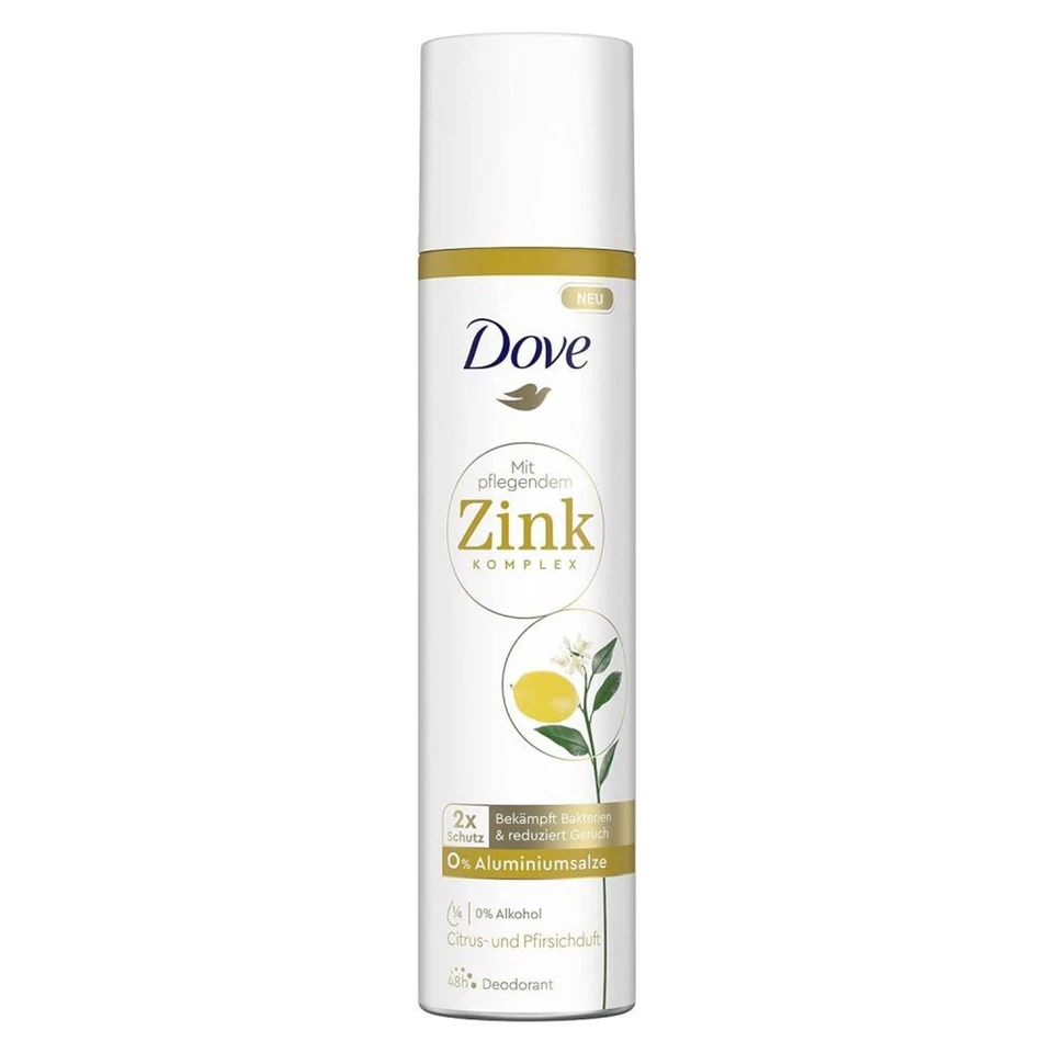 6x Dove Deodorant Spray 100ml Citrus Pfirsich Schutz Antitranspirant Damen Duft - Bild 1 von 1