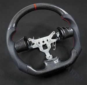 C6 Corvette Real Carbon Fiber Cover/Trim 2006-2013 Steering Wheel Replacement - Foto 1 di 9