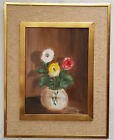 Obraz olejny z ramą Malarstwo Oil Painting Martwa natura Kwiaty podpisany 1968 rok