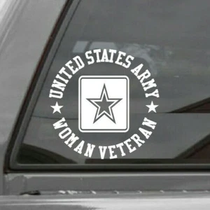 UNITED STATES ARMY WOMAN VETERAN Vinyl Window Decal Sticker - Picture 1 of 1