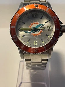 Miami Dolphins NFL Stainless-Steel Men's KEY Watch by SPARO NEW - Picture 1 of 8