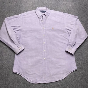 Ralph Lauren Hemd Herren 16 Lila Yarmouth Oxford Langarm Freizeit Preppy - Bild 1 von 10