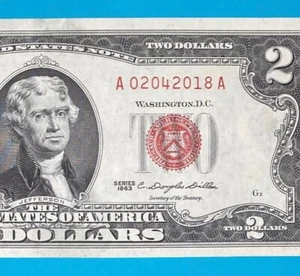 February 4, 2018 / 2 April 2018 (A 02042018 A) BIRTHDAY NOTE $2 Two Dollar Bill - Picture 1 of 3