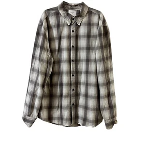 Billy Reid Hemd mit Knopfleiste XL hellbraun kariert Outdoor Kleid 100% Baumwolle - Bild 1 von 12