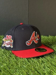 Atlanta Braves ‘Pinky Uv’ Fitted Hat 7 1/4 - Picture 1 of 4
